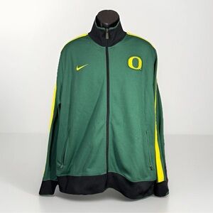 Oregon Ducks Football Rare Nike Team Track Jacket Green Men’s Size XXL NWOT